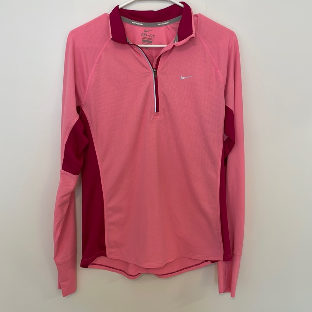 Nike Running Size L Pink Pullover